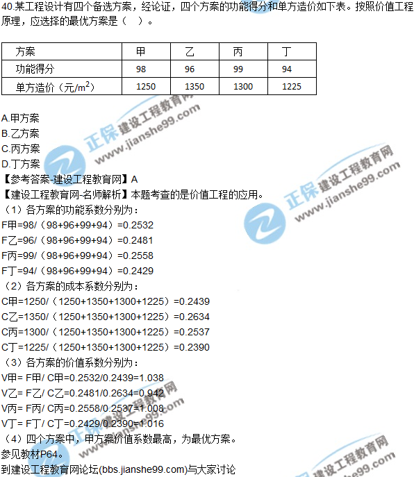 2017年監(jiān)理師質量、投資、進度控制試題及答案