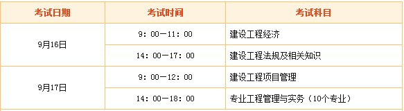 寧夏2018年一級建造師考試時間是什么時候？