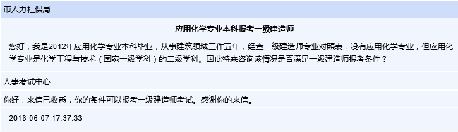一級建造師應(yīng)用化學(xué)專業(yè)報(bào)考條件嗎?