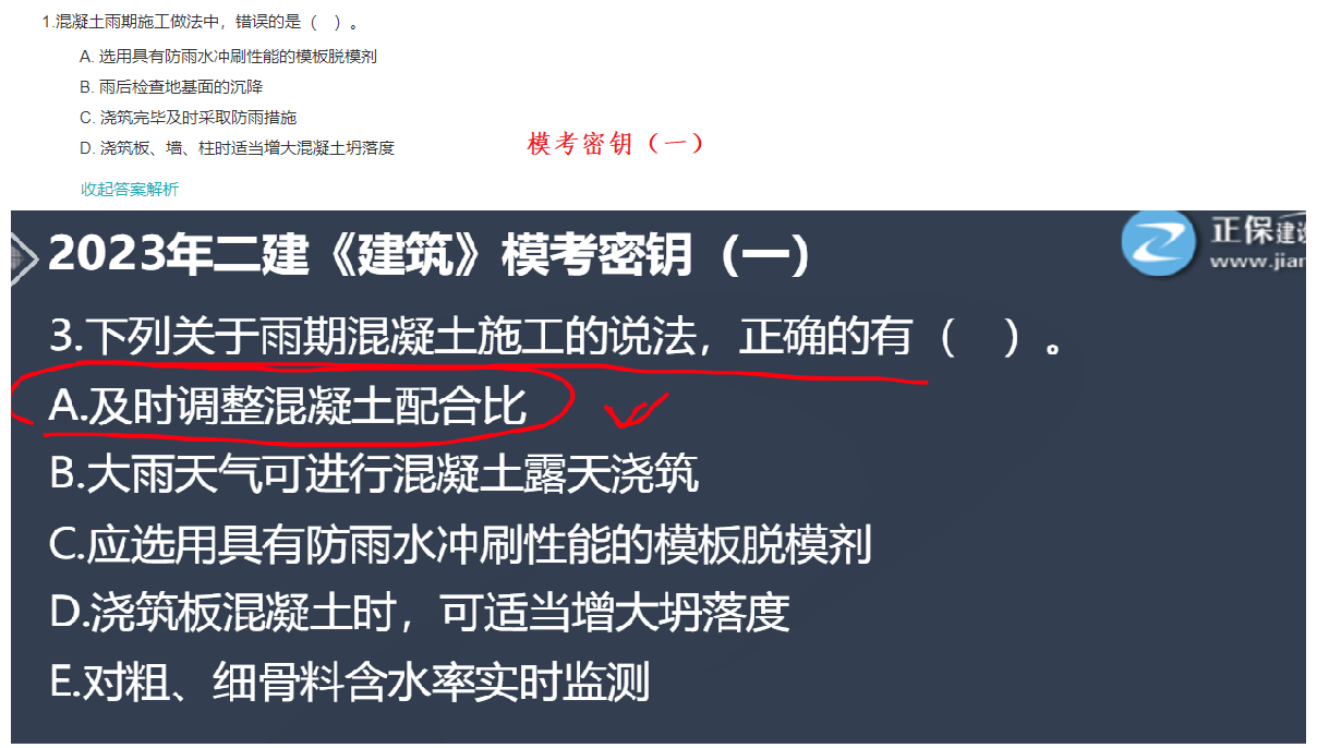 建筑實(shí)務(wù)考情分析1